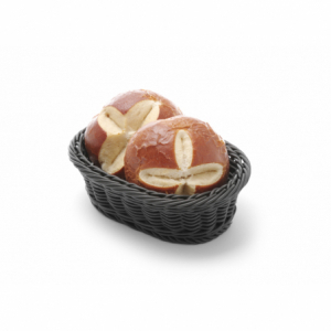 Black Oval Bread Basket - 320 x 230 mm