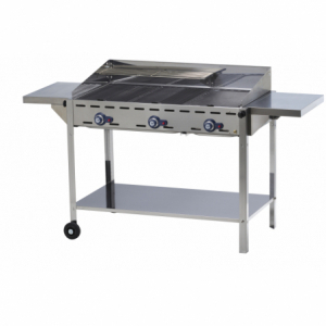 Professioneller Gasgrill Green Fire - 3 Brenner - HENDI