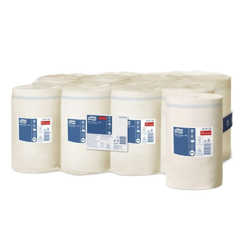 Central Pull Basic 1 Ply Wiping Paper - Pack of 11 Tork | Hand & Surface Wiping