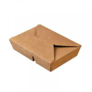 Mittagessenbox mit 2 Fächern aus Karton - 2 x 400 ml - Packung mit 50