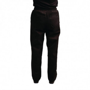 Pantalon de Cuisine Mixte Easyfit Noir Traité Teflon - Taille S - Whites Chefs Clothing - Fourniresto