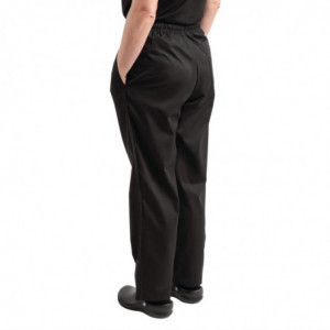 Pantalon de Cuisine Mixte Easyfit Noir Traité Teflon - Taille S - Whites Chefs Clothing - Fourniresto