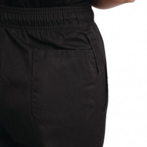 Pantalon de Cuisine Mixte Easyfit Noir Traité Teflon - Taille XXL - Whites Chefs Clothing - Fourniresto