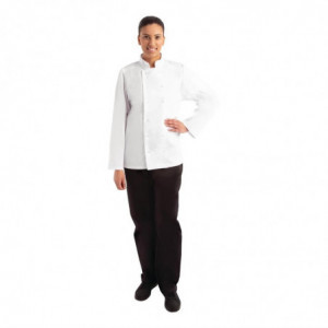 Unisex White Long Sleeve Vegas Kitchen Jacket - Size M - Whites Chefs Clothing - Fourniresto