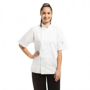 Unisex White Short Sleeve Vegas Kitchen Jacket - Size XXL - Whites Chefs Clothing - Fourniresto