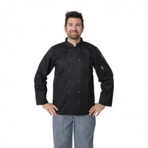 Veste De Cuisine Mixte Noire À Manches Longues Vegas - Taille XXL - Whites Chefs Clothing