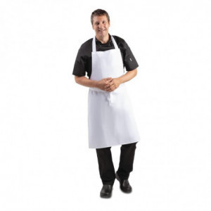 Schürze Latz Weiß 711 x 656 mm - Whites Chefs Clothing - Fourniresto