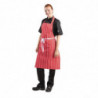 Schürze Latz Gestreift Rot Und Weiß 710 X 970 Mm - Whites Chefs Clothing - Fourniresto