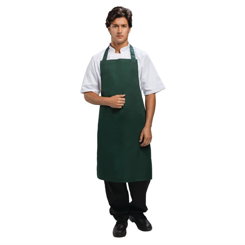 Tabier Bavette Vert Bouteille 710 X 970 Mm - Whites Chefs Clothing - Fourniresto