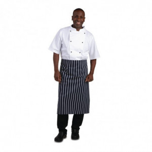 Schürze in Blau und Weiß gestreift 760 x 920 mm - Whites Chefs Clothing - Fourniresto