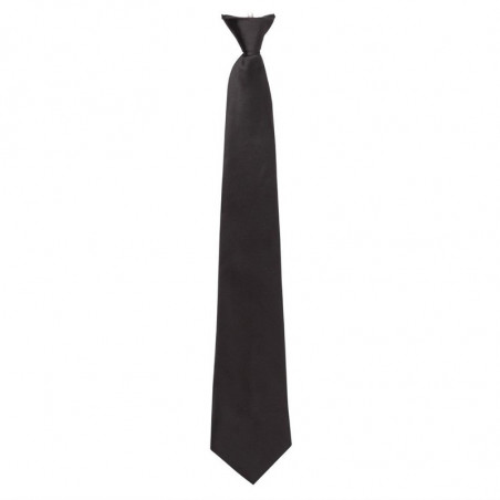 Black Polycotton Clip-On Tie - FourniResto - Fourniresto