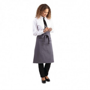 Anthracite Grey Server Apron in Polycotton 1000 x 700 mm - Whites Chefs Clothing - Fourniresto