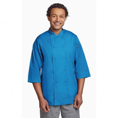 Unisex Blue Kitchen Jacket - Size S - Chef Works - Fourniresto