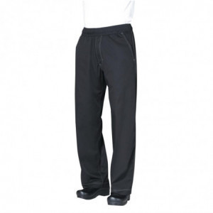 Pantalon De Cuisine Mixte Baggy Noir - Taille S - Chef Works - Fourniresto