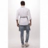 Bib Apron with Adjustable Neck Strap and Double Pocket Gray 610 x 860 mm - Chef Works - Fourniresto