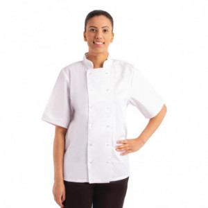 Veste de Cuisine Blanche à Manches Courtes Boston - Taille S - Whites Chefs Clothing - Fourniresto