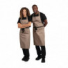 Light Brown Polycotton Bib Apron 711 x 965 mm - Whites Chefs Clothing - Fourniresto