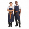 Blue Denim Server Apron with 1000 x 700 mm Cotton Belt - Whites Chefs Clothing - Fourniresto