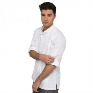 Unisex White Hartford Zipper Chef Jacket - Size XS - Chef Works - Fourniresto