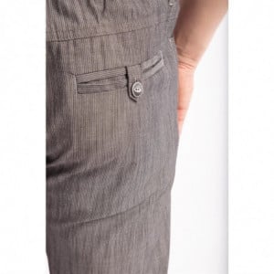 Pantalon de Cuisine Jogger à Fines Rayures Noires et Blanches - Taille S - Chef Works - Fourniresto