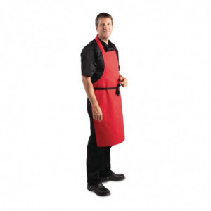 Latzschürze Rot aus Polycotton - Whites Chefs Clothing - Fourniresto