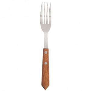 Fleischgabel mit Holzgriff 200 mm - Set mit 12 - Olympia - Fourniresto