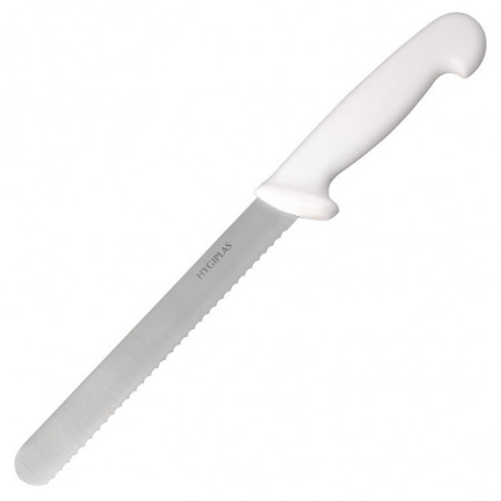 Couteau À Pain Blanc Lame 20,5 Cm - Hygiplas - Fourniresto