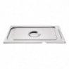 Stainless Steel Lid Gn 1/1 With Notch - Vogue - Fourniresto