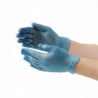 Food Gloves in Powdered Blue Vinyl Size L - Pack of 100 - Vogue - Fourniresto