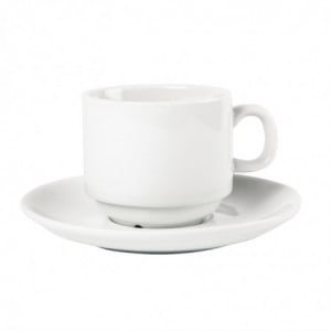 Stapeltasse Weiß Whiteware 200 ml Ø 80 mm - Set von 12 - Olympia - Fourniresto