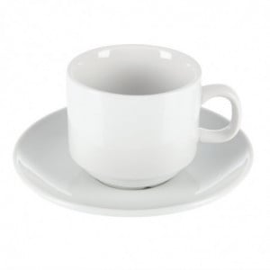 Stackable White Cup Whiteware 200 ml Ø 80 mm - Set of 12 - Olympia - Fourniresto