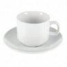 Stackable White Cup Whiteware 200 ml Ø 80 mm - Set of 12 - Olympia - Fourniresto