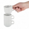 Stapeltasse Weiß Whiteware 200 ml Ø 80 mm - Set von 12 - Olympia - Fourniresto