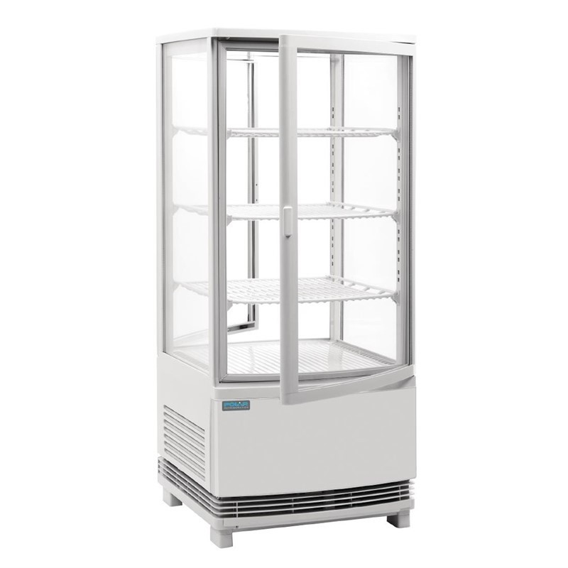 Vitrine Réfrigérée Positive Blanche 2 Portes Incurvées 86 L - Polar Vitrine Réfrigérée Positive Blanche 2 Portes Incurvées 86 L - Polar