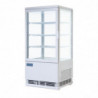 Vitrine Réfrigérée Positive Blanche 2 Portes Incurvées 86 L - Polar