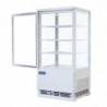 Vitrine Réfrigérée Positive Blanche 2 Portes Incurvées 86 L - Polar