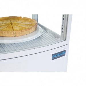 Vitrine Réfrigérée Positive Blanche 2 Portes Incurvées 86 L - Polar