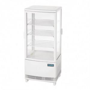 Vitrine Réfrigérée Positive Blanche 2 Portes Incurvées 86 L - Polar