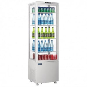 Vitrine Réfrigérée Positive Blanche Porte Incurvée 235 L - Polar