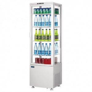 Weiße Kühlvitrine mit gebogener Tür 235 L - Polar