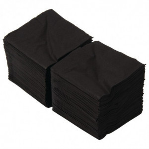 Black Cocktail Napkins 2 Ply 250 X 250 Mm - Pack of 2000 - FourniResto - Fourniresto