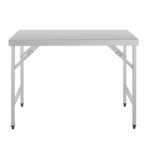 Large Folding Stainless Steel Table 1800 mm - Vogue - Fourniresto