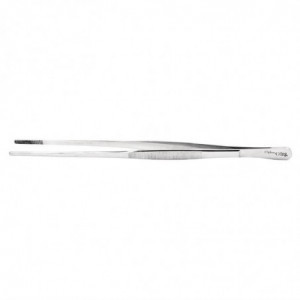 Stainless Steel Tongs with Rounded Tips 300 mm - FourniResto - Fourniresto