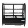 Schwarze Kühlvitrine für Theken - 100 L - Polar