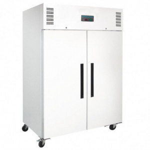 White 2/1 Double Door 1200 L Positive Refrigerated Cabinet - Polar - Fourniresto