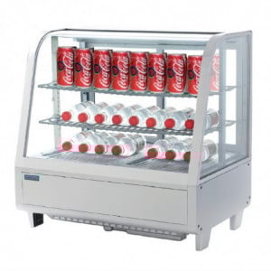 Weiße Kühlvitrine für Theken - 2 Regale - 100 L - Polar