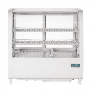 Weiße Kühlvitrine für Theken - 2 Regale - 100 L - Polar