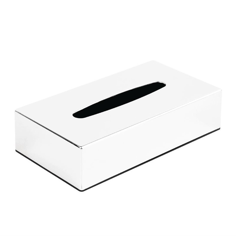 Rectangular Chrome Tissue Box - Bolero - Fourniresto