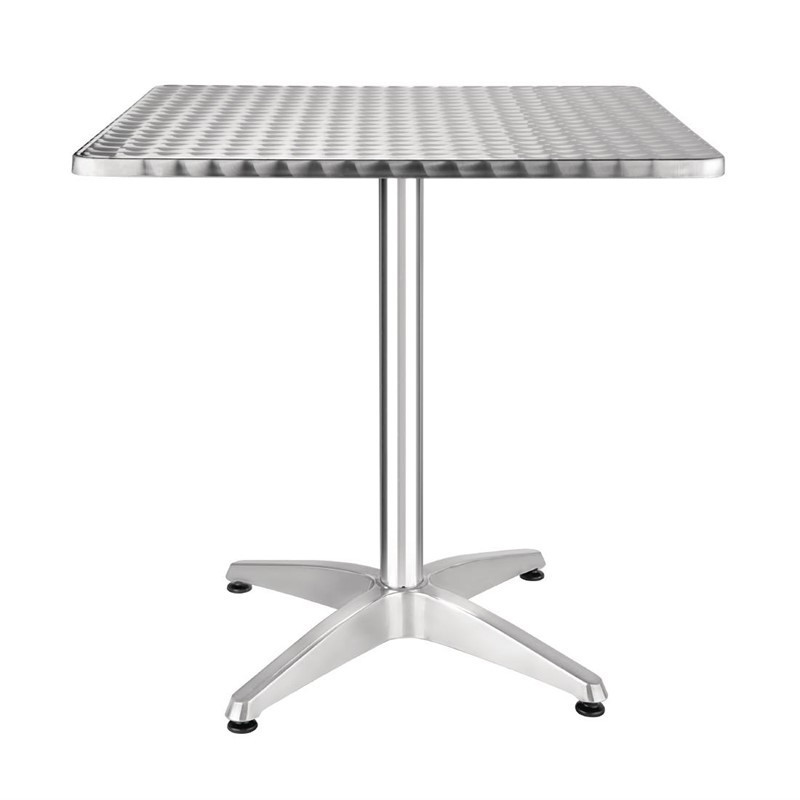 Bistrot-Quadrattisch aus Edelstahl - 700 x 700 mm - Bolero - Fourniresto