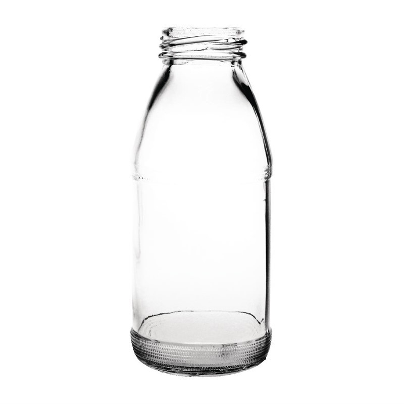 Mini Milchflasche aus Glas 200 ml - 12er Pack - Olympia - Fourniresto